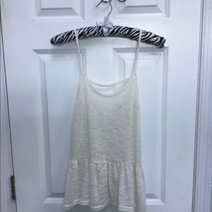 White peplum tank
